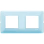 Vimar Plana 4-Module Cover Plate, 2+2 71mm Centers, Clamp Mounting
