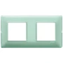 Vimar Plana 4-Module Cover Plate, 2+2 71mm Centers, Clamp Mounting