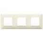 Vimar Plana 6-Module (2+2+2) Cover Plate, 71 mm Center Spacing, 222 x 80 x 9 mm, Technopolymer, Clamp Mounting, Horizontal/Vertical Mount