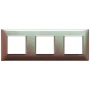 Vimar Plana 6-Module (2+2+2) Cover Plate, 71 mm Center Spacing, 222 x 80 x 9 mm, Technopolymer, Clamp Mounting, Horizontal/Vertical Mount