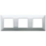 Vimar Plana 6-Module (2+2+2) Cover Plate, 71 mm Center Spacing, 222 x 80 x 9 mm, Technopolymer, Clamp Mounting, Horizontal/Vertical Mount