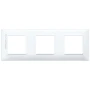 Vimar Plana 6-Module (2+2+2) Cover Plate, 71 mm Center Spacing, 222 x 80 x 9 mm, Technopolymer, Clamp Mounting, Horizontal/Vertical Mount