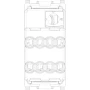 Vimar Plana 2P 20AX 1-Way Switch, 250V, IP40, Flush Mount