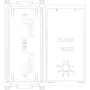 Vimar Plana Interchangeable 2-Module Button, Lightable, IP40