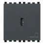 Vimar EIKON 2-Module USB-C Supply Unit, 120-240V, USB Power Delivery, Flush-Mounted, 1 USB-C Port - Apollo Lighting