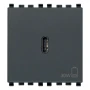 Vimar EIKON 2-Module USB-C Supply Unit, 120-240V, USB Power Delivery, Flush-Mounted, 1 USB-C Port