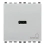 Vimar EIKON 2-Module USB-C Supply Unit, 120-240V, USB Power Delivery, Flush-Mounted, 1 USB-C Port