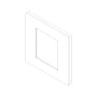 Vimar LINEA 2-Module Cover Plate, 90 x 88 mm, Horizontal/Vertical Mounting