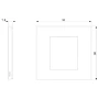 Vimar LINEA 2-Module Cover Plate, 90 x 88 mm, Horizontal/Vertical Mounting