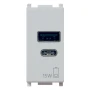 Vimar Plana 1 Module USB Power Supply Unit, 120-240V, 50/60 Hz