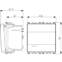 Vimar EIKON 1P 1-Way Switch, 20AX, 250V, IP40, Optional LED Lighting