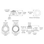 Simrad SS175M CHIRP Thru-Hull Transducer, 85–135 kHz Medium, Stainless Steel, Depth/Temperature Sensor, Tilted Element