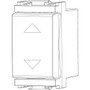 Vimar Idea 2-Way Push Button, 2P 10A 250V, 6 Terminals, Directional Arrows, Central Off, IP40