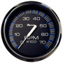 Faria Chesapeake Black 4" Tachometer - 7000 RPM (Gas) (All Outboards) 33718 - Apollo Lighting