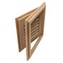 Whitecap Teak Louvered Door & Frame - Right Hand - 12" x 12" 60720