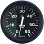 Faria Euro Black 4" Tachometer - 6,000 RPM (Gas - Inboard & I/O) 32804