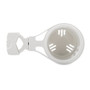 Camco Clamp-On Rail Mounted Cup Holder - Small for Up to 1-1/4" Rail - White 53086