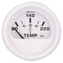 Faria Dress White 2" Cylinder Head Temperature Gauge (60 - 220° F) 13113