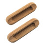 Whitecap Teak Oblong Drawer Pull - 4-1/16"L - 2 Pack 60124-A