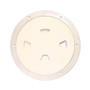 Beckson 8" Smooth Center Screw-Out Deck Plate - Beige DP80-N