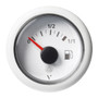 Veratron 52mm (2-1/16") ViewLine Fuel Tank Level Gauge - 0 to 1/1 - White Dial & Round Bezel A2C59514182 - Apollo Lighting