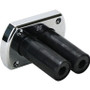 Uflex Chrome Dual Through Hull Connector Flange (R8Ch)