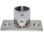 Whitecap 1" O.D. 90° 2-Hole Rectangle Base SS Rail Fitting 6195