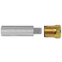 Tecnoseal E1 Pencil Zinc w/ Brass Cap TEC-E1-C