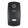 Pacer Actuator - 'ACCY' f/V Series Contura Switches - Black - Laser Etched (Top/Bottom Light) EV2LE-ACC