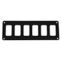 Pacer Switch Panel - 6 Switch & 1 Row - 8" x 2.75" - Black Powder Coated Aluminum PSC-61-BK