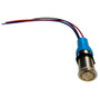 Bluewater 22mm Push Button Switch - Off/(On)/(On) Double Momentary Contact - Blue/Green/Red LED - 4' Lead 9059-2123-4 - Apollo Lighting