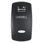 Pacer Actuator - 'LIVEWELL' f/V Series Contura Switches - Black - Laser Etched (Top/Bottom Light) EV2LE-LVWL