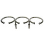 Whitecap Top Mount Ring SS Cup Holder - 3-Drink - Stud Mount S-3514