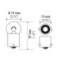 Hella Marine 5637 Replacement Light Bulb, 24V 10W, BA15s Base