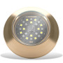 Lumishore ORA THX204 Flush-Fit Thru-Hull Underwater Light, Blue LED, 12/24V DC, Bronze Housing, 110° Beam