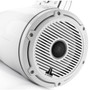 JL Audio M6-770ETXv3 7.7in Enclosed Tower Marine Coaxial Speakers, 100W RMS, 4 Ohm, Pair, Gloss White Enclosure, Gloss White Classic Grille, Black Tweeter Mesh, Mounting Clamps Sold Separately - Apollo Lighting