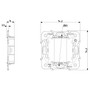 Vimar Eikon 1-Module Mounting Frame, No Screws, For 60 mm or 56 x 56 mm Boxes