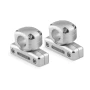 JL Audio Mount Fixture for Enclosed Tower Speaker, For ETXv3 Enclosures, Marine-Grade Aluminum, Clear Anodized Finish, Sold in Pairs