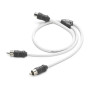 JL Audio XMD-WHTAICY Marine RCA Y-Adapter, 2-Channel, Twisted-Pair, OFC Copper, Molded Connectors, Brass Contacts - Apollo Lighting