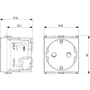 Vimar Arké 19208 SICURY SCHUKO Socket Outlet, 16A 250V, 2-Module, IP20