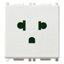 Vimar PLANA USA/EU SICURY Socket Outlet, 16A 250V, 2P+E, 2-Module
