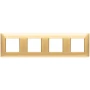 Vimar Plana 8-Module (2+2+2+2) Cover Plate, 71mm Center Distance, 293 x 80mm, Halogen-Free Technopolymer, Clamp Mounting, IP00