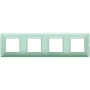 Vimar Plana 8-Module (2+2+2+2) Cover Plate, 71mm Center Distance, 293 x 80mm, Halogen-Free Technopolymer, Clamp Mounting, IP00
