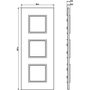 Vimar Eikon EVO 6-Module Cover Plate, 2+2+2 Layout, 71mm Centers