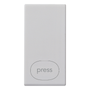 Vimar Plana 1M Interchangeable Button, Single Rocker, IP40, Lightable, Halogen-Free Thermoplastic