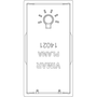 Vimar Plana 1M Interchangeable Button, Single Rocker, IP40, Lightable, Halogen-Free Thermoplastic