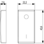 Vimar Plana 1M Interchangeable Button, Single Rocker, IP40, Lightable, Halogen-Free Thermoplastic