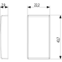 Vimar Plana 1M Interchangeable Button, Single Rocker, IP40, Lightable, Halogen-Free Thermoplastic