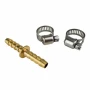 Attwood Marine Fuel Line Splice Kit, For 1/4 in ID Fuel Line, In-Line, Brass Mender, 2 Stainless Steel Clamps