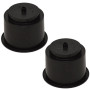 Attwood Marine Flush Mount Cup Holder, 3 3/4 in Cutout, 3 1/8 in Deep, Self-Draining, Black Polymer - Apollo Lighting